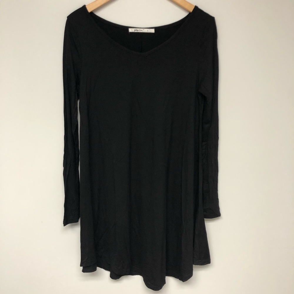 NWOT Pluslim Long Sleeve Large Black Dress